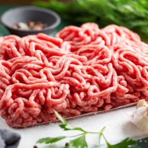 fresh minced meat ready cooking